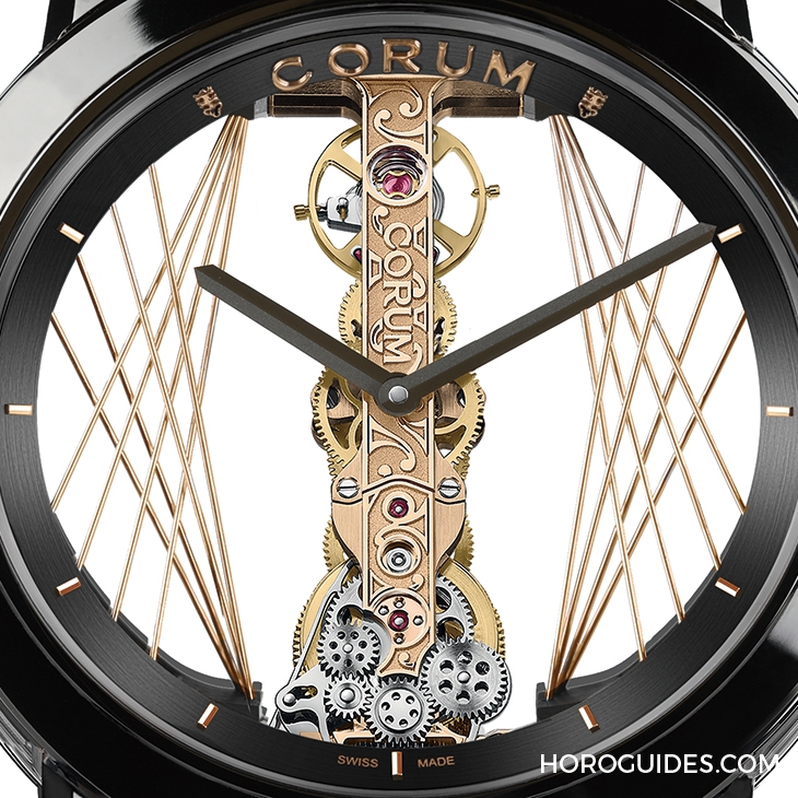 CORUM - BUBBLE - B113/03952 - 金色吊橋 懸絲掛冕｜CORUM金橋系列 建築與製錶美學的極致融合