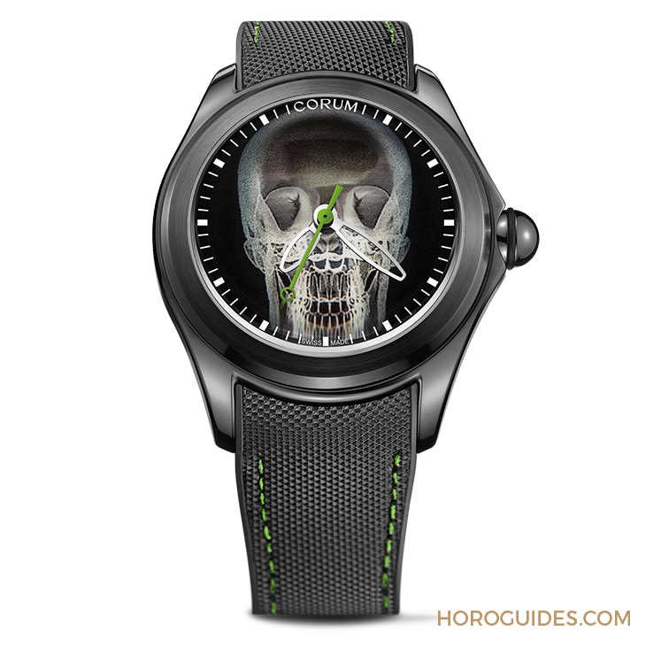 CORUM - BUBBLE - L082/04330 - 第二代登場,崑崙錶Bubble 47 Skull X-Ray 泡泡系列骷髏頭腕錶