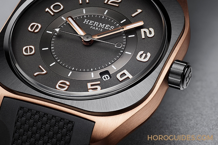 HERMES - H08 - W060124WW00 - 愛馬仕HERMÈS H08腕錶推出玫瑰金奢華版本