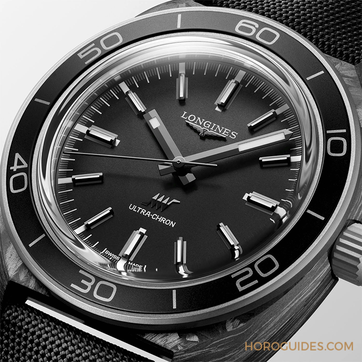 LONGINES - HERITAGE - L2.839.4.52.2 - 碳纖維魅力加持，LONGINES推出全新Ultra-Chron Carbon高振頻腕錶