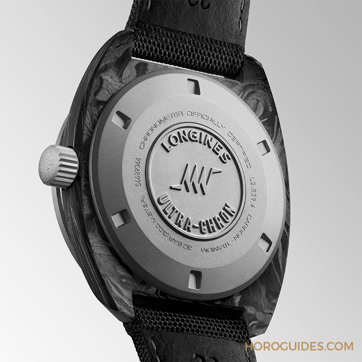 LONGINES - HERITAGE - L2.839.4.52.2 - 碳纖維魅力加持，LONGINES推出全新Ultra-Chron Carbon高振頻腕錶