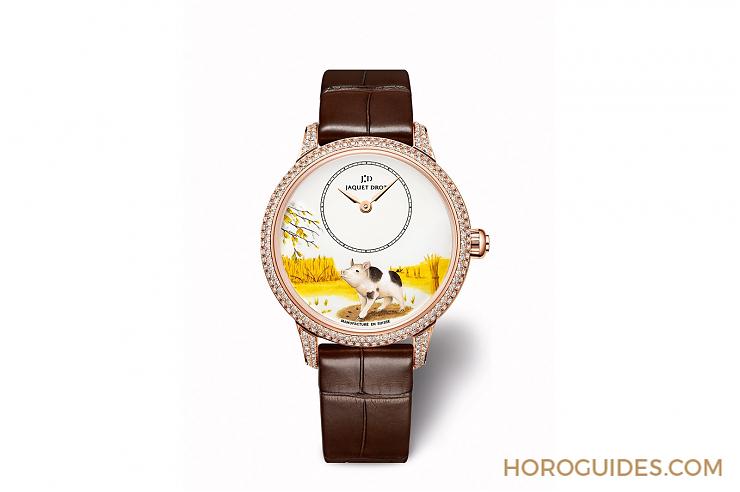 JAQUET DROZ - 藝術工坊 - J005003225 - JAQUET DROZ 十二生肖豬年來報到！Petite Heure Minute Pig 