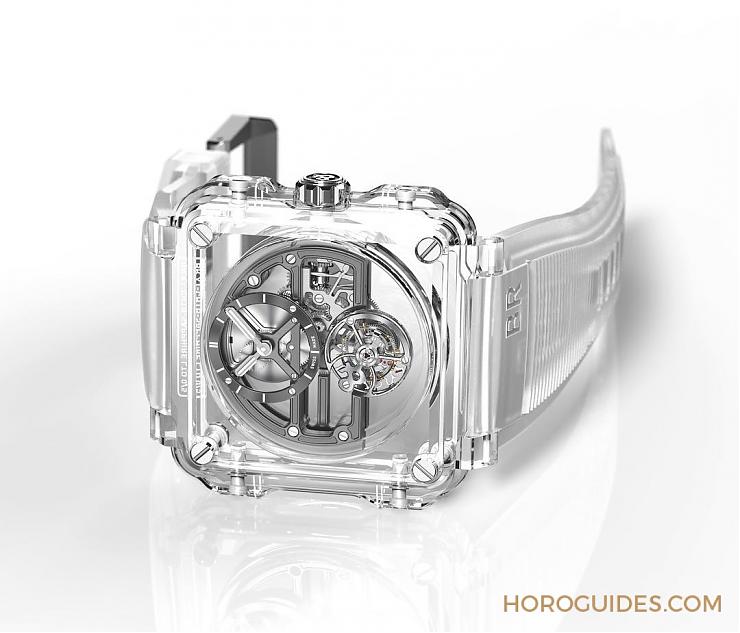 BELL & ROSS - INSTRUMENTS - BRX1-SKTB-SAPHIR - 披上藍寶石水晶外衣,蓋不住柏萊士的玻璃芯