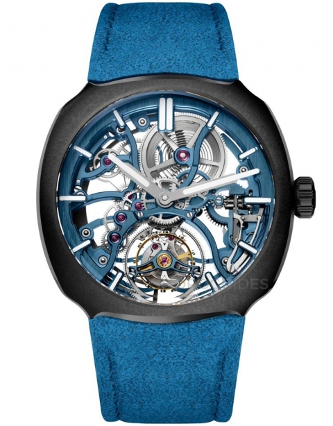 H. MOSER & CIE - STREAMLINER - 6814-2100 - 亨利慕時疾速者首度換上碳灰色陶瓷,Alpine聯名鏤空陀飛輪限量100枚