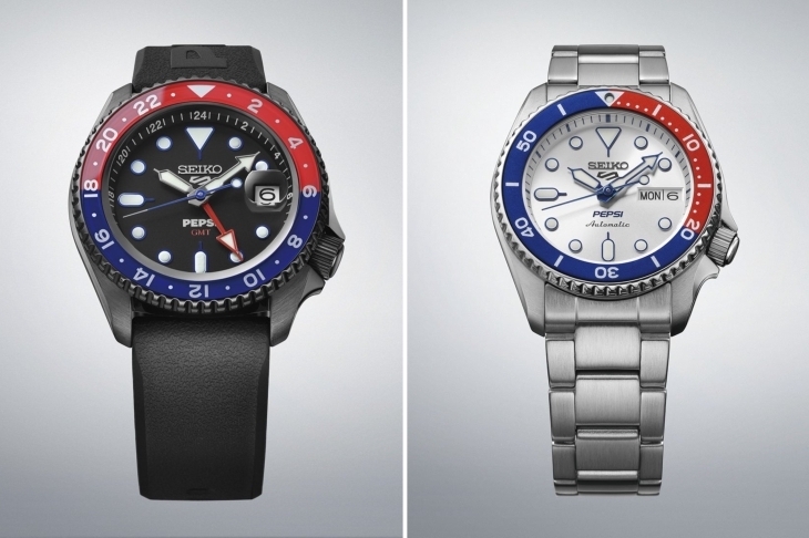 SEIKO - 5 SPORTS - SRPL99 - 「百事圈」終於名正言順,SEIKO正式推出Pepsi聯名限量錶