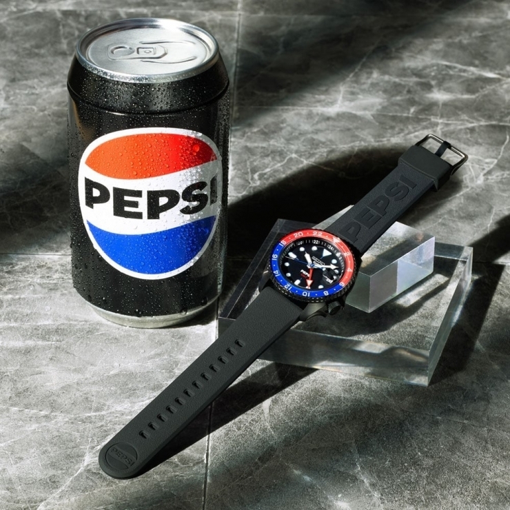 SEIKO - 5 SPORTS - SRPL99 - 「百事圈」終於名正言順,SEIKO正式推出Pepsi聯名限量錶
