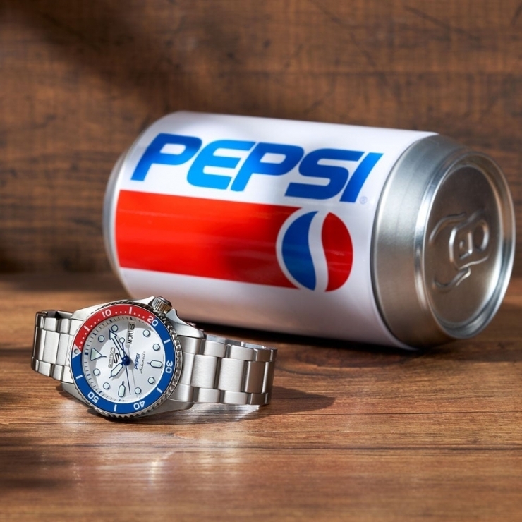 SEIKO - 5 SPORTS - SRPL99 - 「百事圈」終於名正言順,SEIKO正式推出Pepsi聯名限量錶