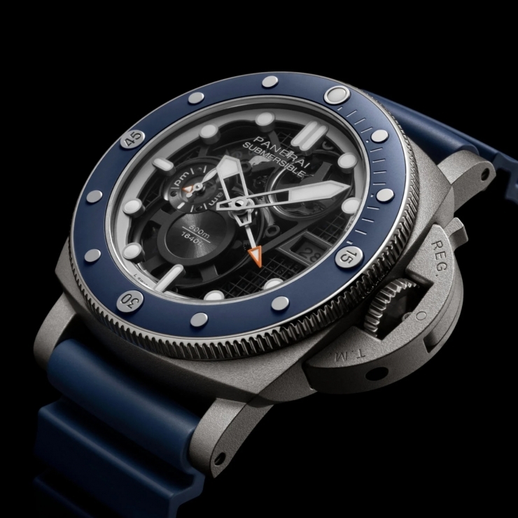 PANERAI - SUBMERSIBLE - PAM01495 - 專利隱形日期加上DMLS鈦金屬，沛納海 PAM01495 重新定義高階鏤空潛水錶