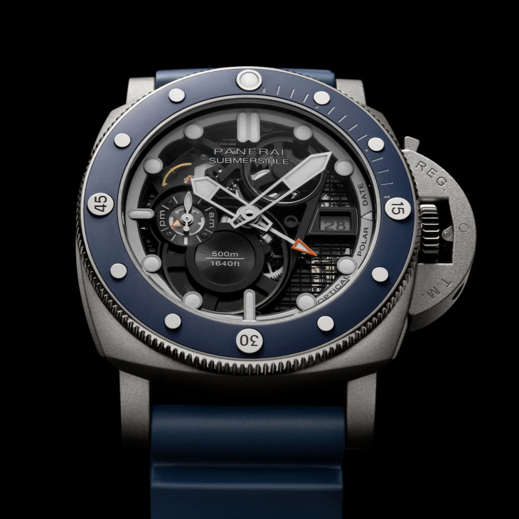 PANERAI - SUBMERSIBLE - PAM01495 - 專利隱形日期加上DMLS鈦金屬，沛納海 PAM01495 重新定義高階鏤空潛水錶