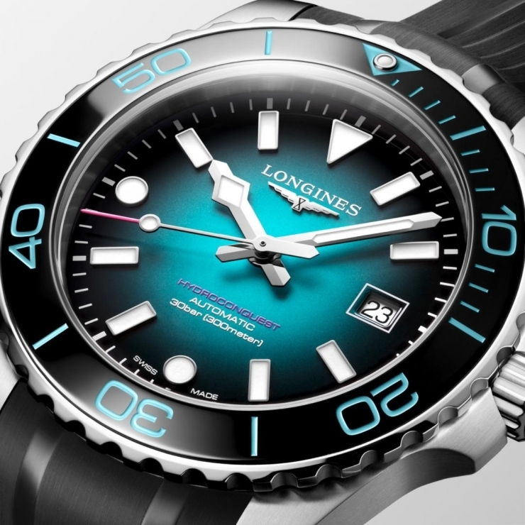 LONGINES - HYDRO CONQUEST - L3.779.4.09.9 - 潛水錶也能這麼繽紛!浪琴深海征服者限量版登場,搶眼配色隱藏賽事密碼