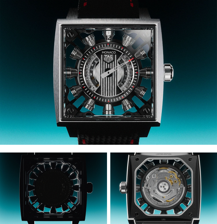 TAG HEUER - MONACO - WBW2180.FT8133 - 方形賽車錶傳奇再進化！TAG Heuer Monaco Speed 12 以翻轉跳時點燃機械激情 