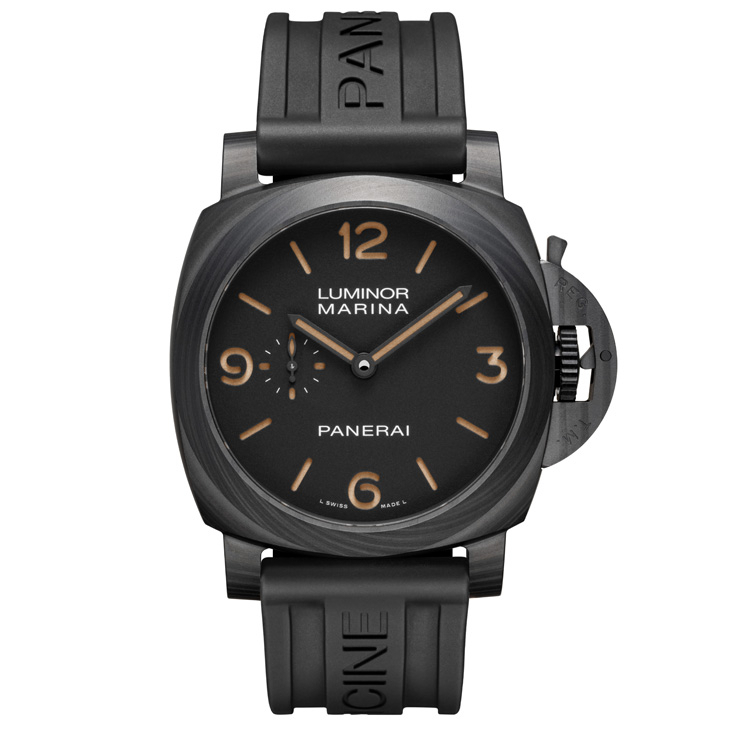 PANERAI - LUMINOR MARINA - PAM01707 - Carbotech入列！PANERAI Luminor Marina PAM01707以高科技碳纖維演繹經典輪廓