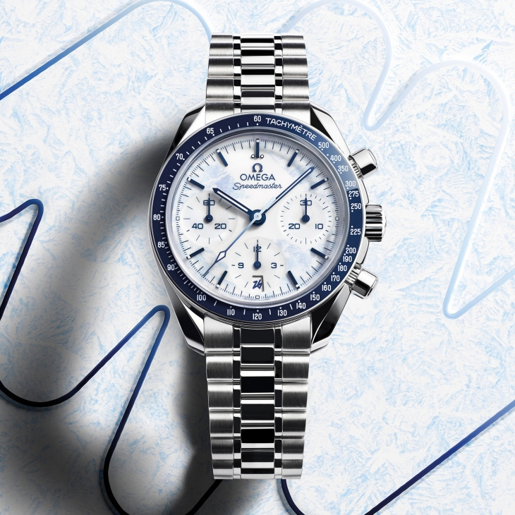 OMEGA - SPEEDMASTER - 522.30.38.50.04.001 - OMEGA發表Speedmaster 38mm Milano Cortina 2026冬奧特別版，以冰藍設計詮釋運動與時間之美