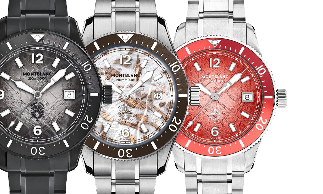 MONTBLANC - ICED SEA - 137211 - 封存萬年冰川的靈魂 2026萬寶龍Iced Sea系列 一場關於亞化石、仿舊鋼與珊瑚日落的材質奇點