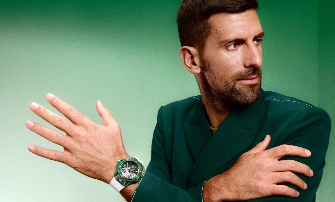 HUBLOT - BIG BANG - 429.QKG.0120.NR.DJO26 - 捕捉網球靈魂，見證草地賽場勝利｜Hublot Big Bang陀飛輪喬科維奇GOAT綠茵款