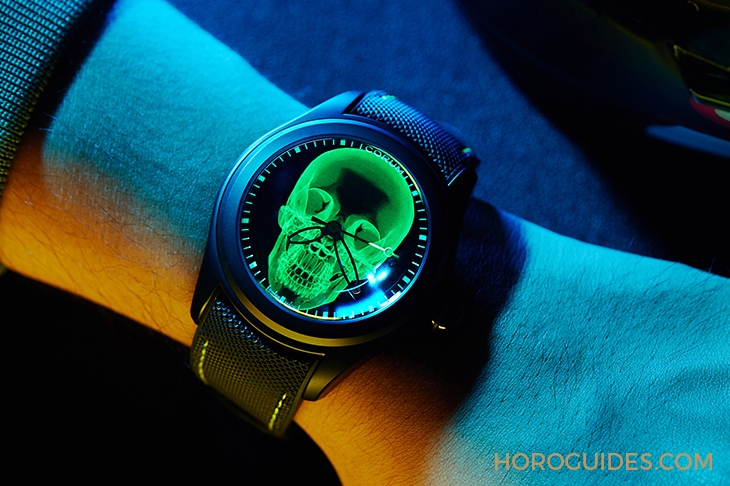 CORUM - BUBBLE - L082/04330 - 第二代登場,崑崙錶Bubble 47 Skull X-Ray 泡泡系列骷髏頭腕錶