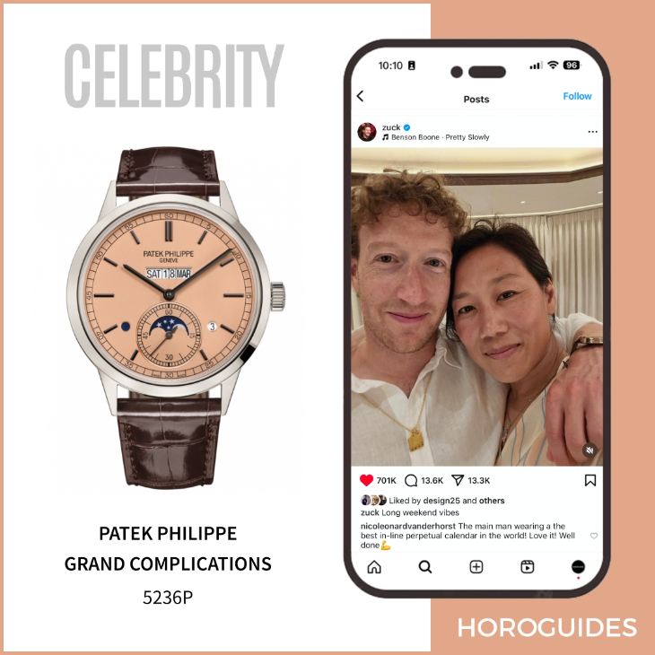 PATEK PHILIPPE - 科技巨頭祖克柏愛上名錶?近期收藏大公開