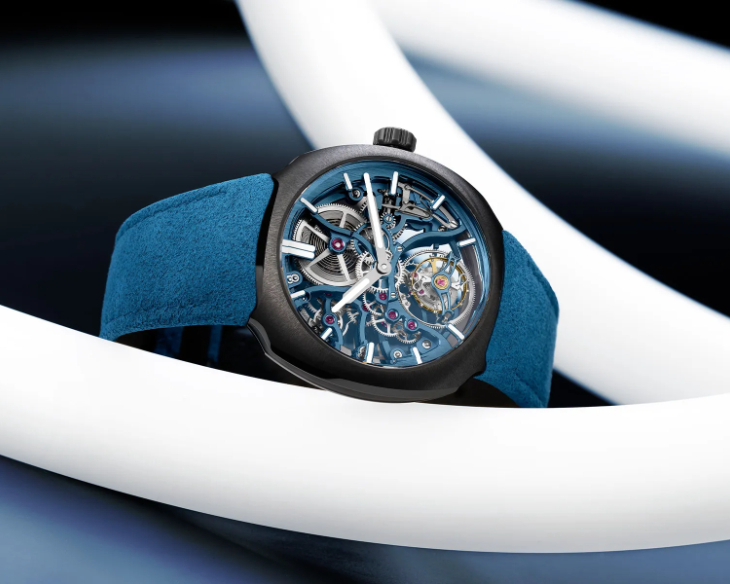 H. MOSER & CIE - STREAMLINER - 6814-2100 - 亨利慕時疾速者首度換上碳灰色陶瓷,Alpine聯名鏤空陀飛輪限量100枚
