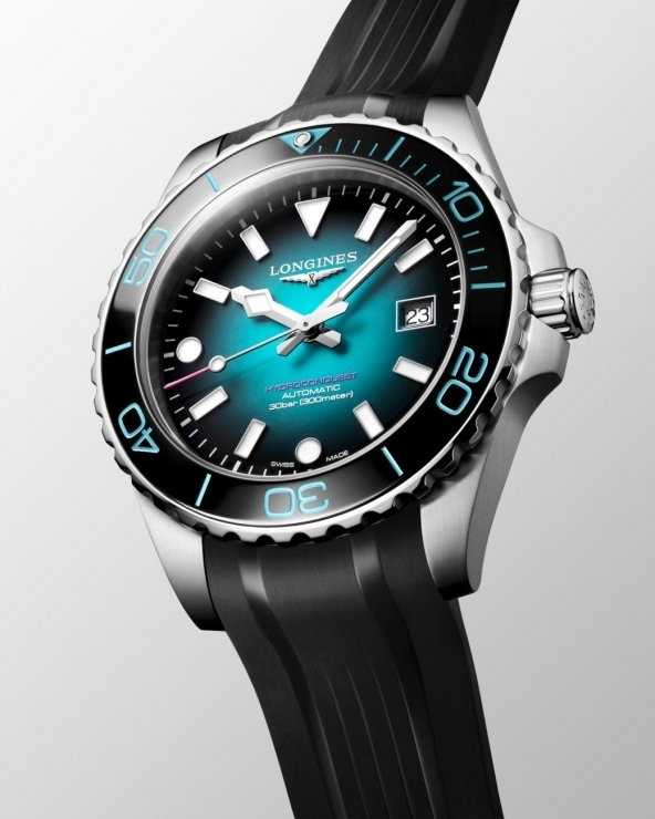 LONGINES - HYDRO CONQUEST - L3.779.4.09.9 - 潛水錶也能這麼繽紛！浪琴深海征服者限量版登場，搶眼配色隱藏賽事密碼