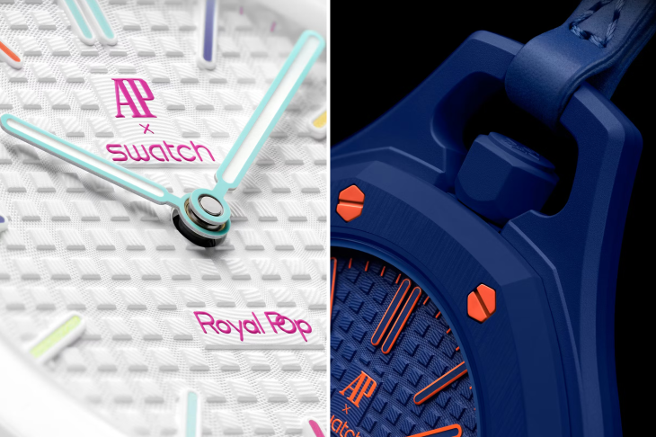 SWATCH - Royal Pop - SSX03L100N - 誰說皇家橡樹一定高不可攀?Swatch × AP 聯名懷錶平價登場,好玩度直接破表!