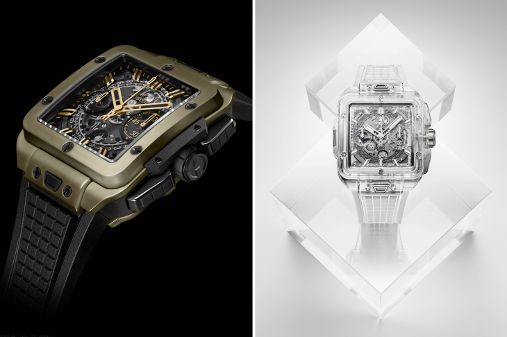 HUBLOT - SQUARE BANG - 821.MX.4800.RX - 當機械工藝遇上幾何美學 Square Bang Unico 創新演繹個性化方型高階運動錶