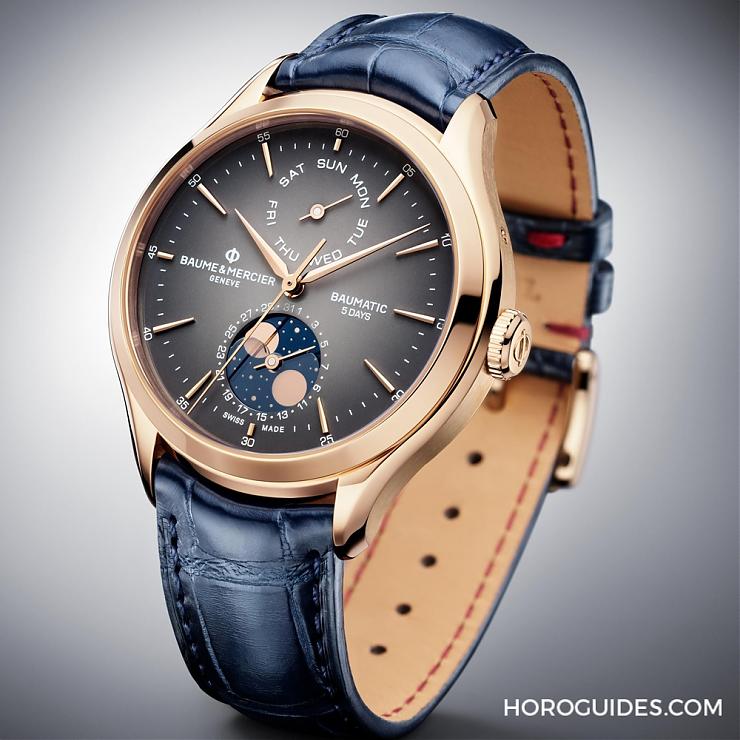 Baume & Mercier - Clifton - M0A10547 - 自有機芯性能再精進|Baume & Mercier克里頓Baumatic星期日期及月相