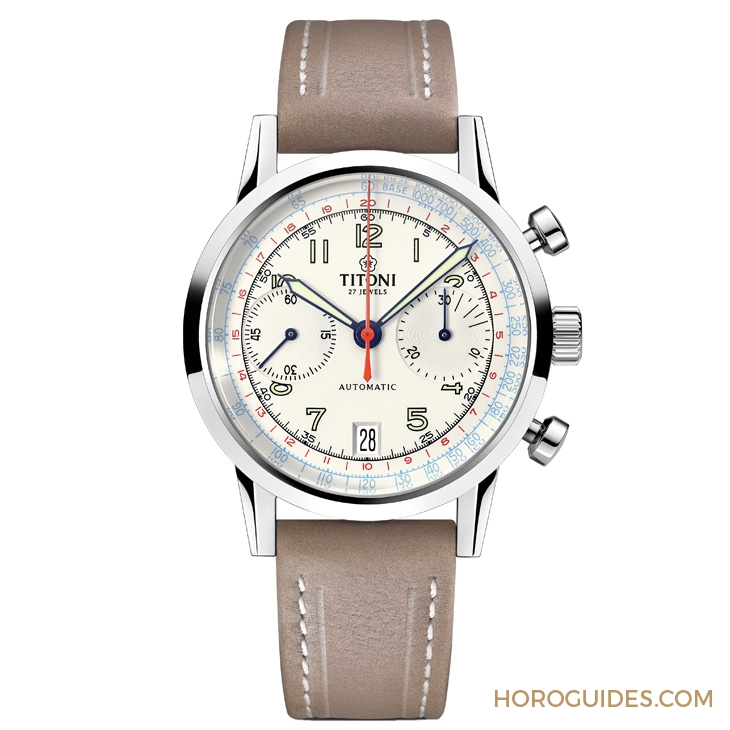TITONI - HERITAGE - 94020 S-680 - 你要復刻古董味還是摩登熊貓面?Titoni Heritage計時碼錶94019與94020