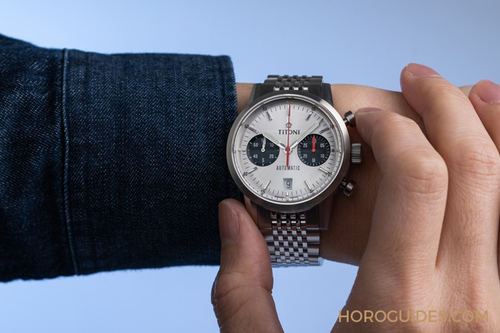 TITONI - HERITAGE - 94020 S-680 - 你要復刻古董味還是摩登熊貓面?Titoni Heritage計時碼錶94019與94020