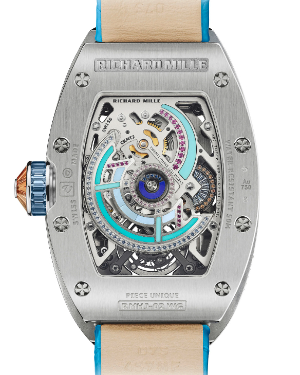 RICHARD MILLE - WOMEN - RM HJ-02 - 動態彩虹流光乍現,珠寶與機械的極致結合|RICHARD MILLE RM HJ-02自動上鍊陀飛輪鏤空腕錶