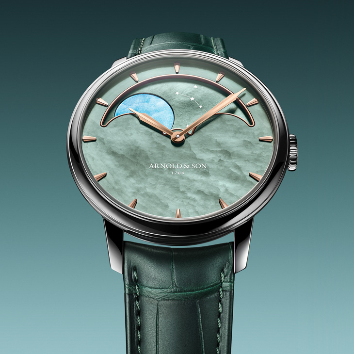 ARNOLD & Son - PERPETUAL MOON - 1GLBS.M03A.C263S - 藍月、金月與紅月,Arnold & Son月相腕錶Colours of the Moon限量版捕捉月色變化