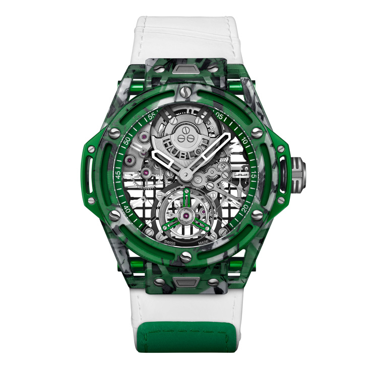 HUBLOT - BIG BANG - 429.QKG.0120.NR.DJO26 - 捕捉網球靈魂，見證草地賽場勝利｜Hublot Big Bang陀飛輪喬科維奇GOAT綠茵款