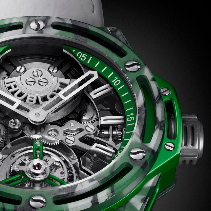 HUBLOT - BIG BANG - 429.QKG.0120.NR.DJO26 - 捕捉網球靈魂，見證草地賽場勝利｜Hublot Big Bang陀飛輪喬科維奇GOAT綠茵款