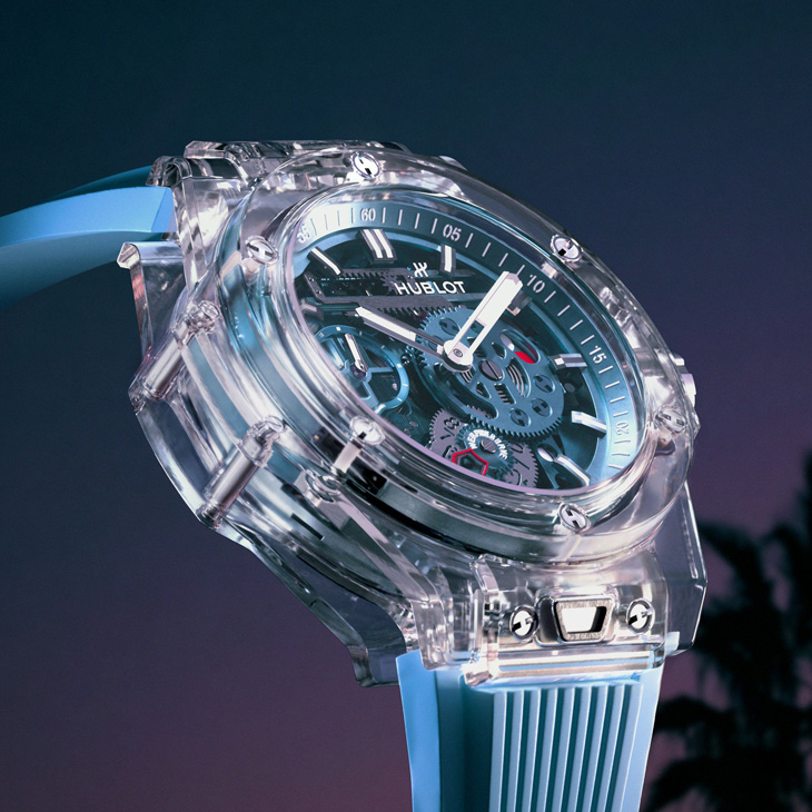 HUBLOT - BIG BANG - 424.JX.5120.RX - 天空藍映襯，透明張力再推進｜Hublot Big Bang Meca-10 十日鍊天空藍寶石腕錶