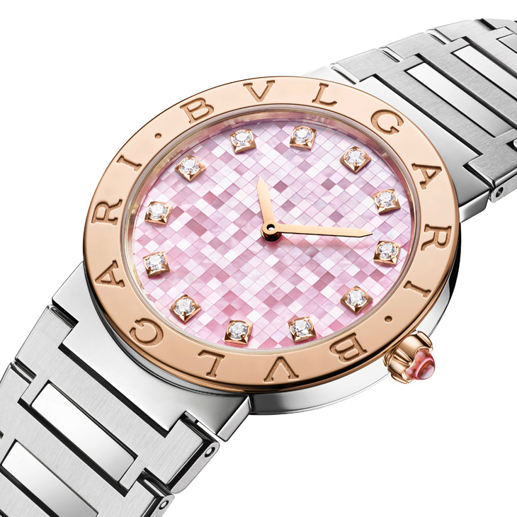 BVLGARI - BVLGARI∙BVLGARI - 104309 - 珍珠母貝馬賽克、冰藍&純白，夏日氛圍注入BVLGARI BVLGARI系列腕錶2026新作 